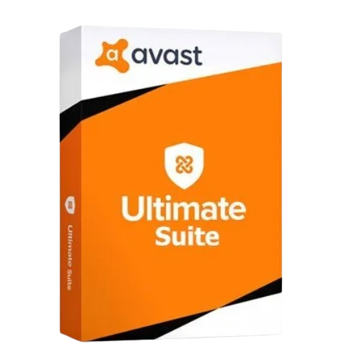 Avast Ultimate Suite software package box on a white background.